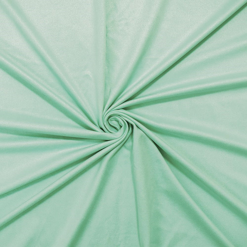Mint Green Spandex Solid Microsuede Knit Fabric