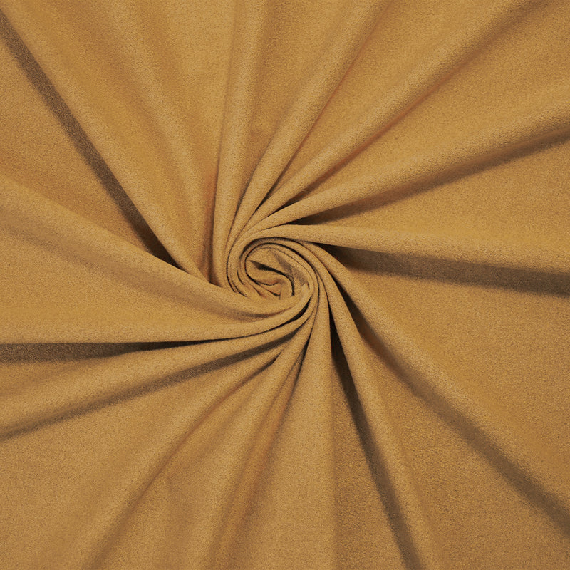 Brown Stretch Spandex Solid Microsuede Knit Fabric