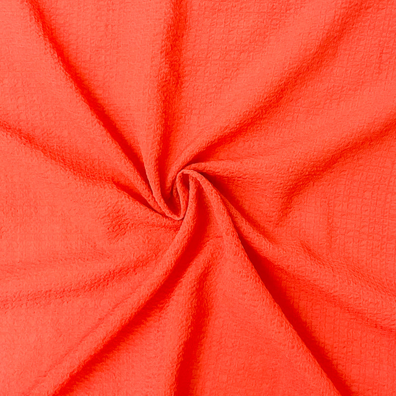 Orange Poly Pebble Chiffon Woven Fabric