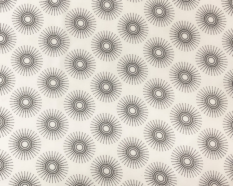 Black-White Poly Abstract Printed Chiffon Woven Fabric