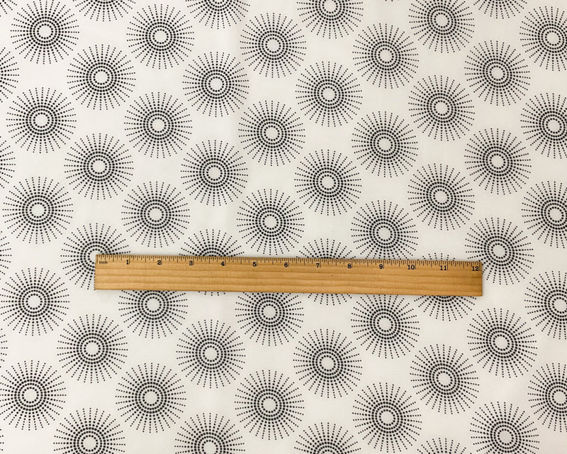 Black-White Poly Abstract Printed Chiffon Woven Fabric