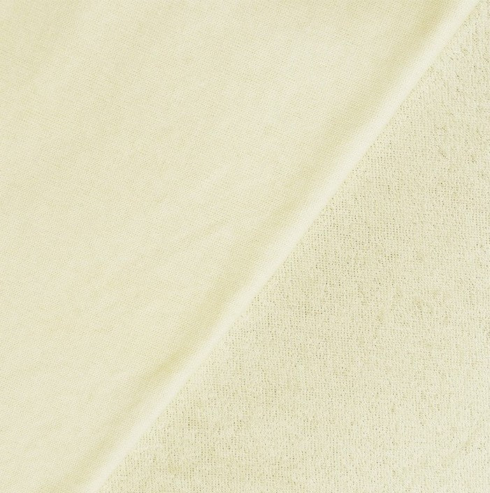 Ivory Poly Solid French Terry Knit Fabric