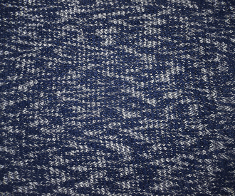 Blue Poly Spandex Stretch Texture Slub Sweater Knit Fabric