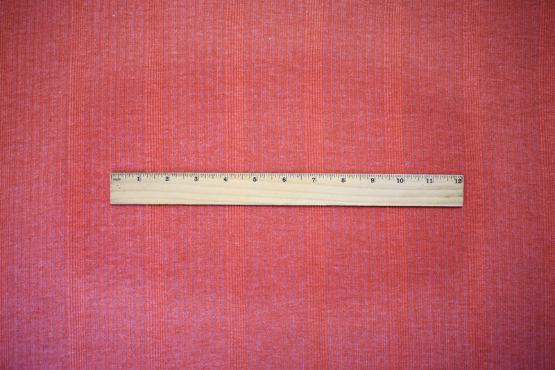 Red-Gray Poly Blend Stretch Irregular Diagnoal Rib Knit Fabric