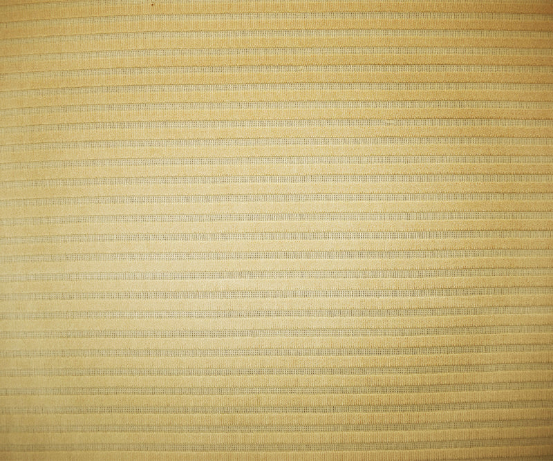 Beige Poly Blend Stretch Stripe Knit Fabric