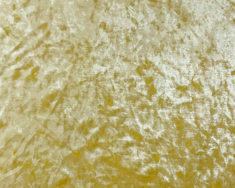 Yellow Poly Spandex Stretch Crushed Velvet Knit Fabric
