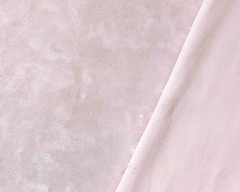 Pink Poly Spandex Stretch Crushed Velvet Knit Fabric