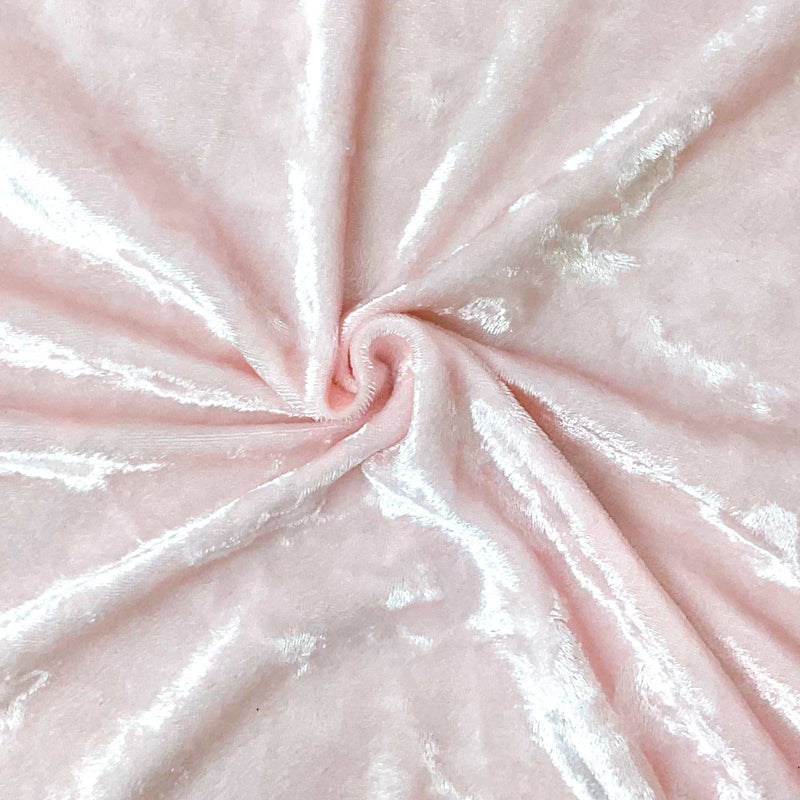 Pink Poly Spandex Stretch Crushed Velvet Knit Fabric