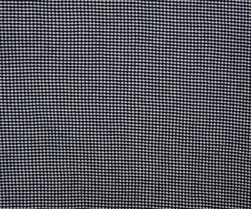 3 5/8 YD PC-Deep Navy-White Poly Blend Stretch Texture Double Knit Fabric