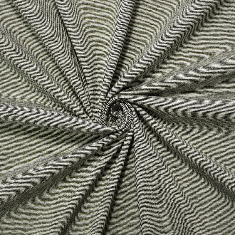 Black-White-Gray Poly Spandex Stretch Stripe Jersey Knit Fabric