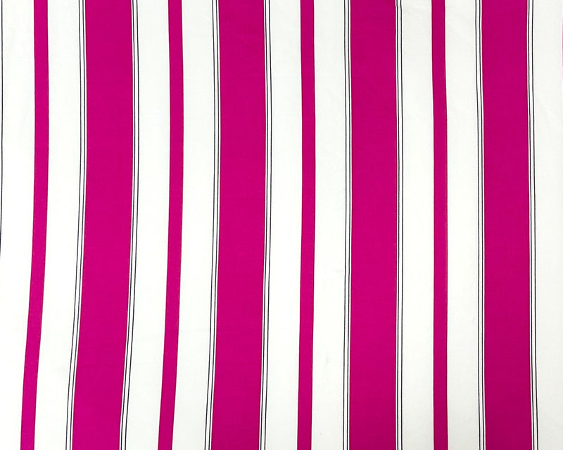 Pink-Multi Poly Stretch Spandex Vertical Stripe Print DB Jersey Knit Fabric