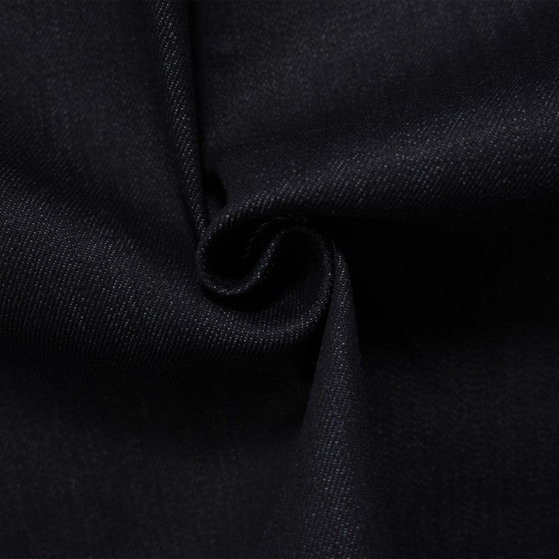 1 5/8 YD PC-Deep Navy 13 oz. Cotton Stretch Denim Twill Woven Fabric