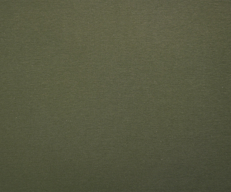 2 1/2 YD PC-Green Organic Cotton Solid 1X1 Rib Knit Fabric