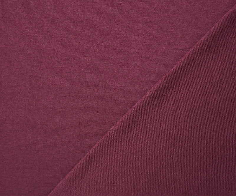 1 1/4 YD PC-Purple Organic Cotton Solid 1X1 Rib Knit Fabric