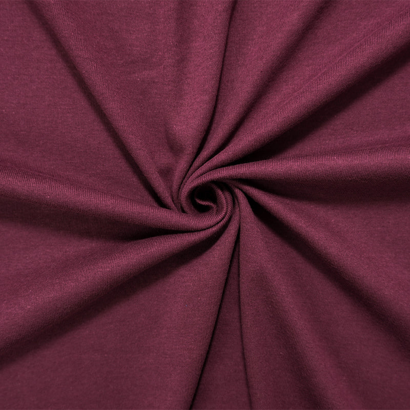 1 1/4 YD PC-Purple Organic Cotton Solid 1X1 Rib Knit Fabric