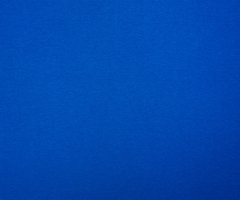 Blue Organic Cotton Solid 1X1 Rib Knit Fabric