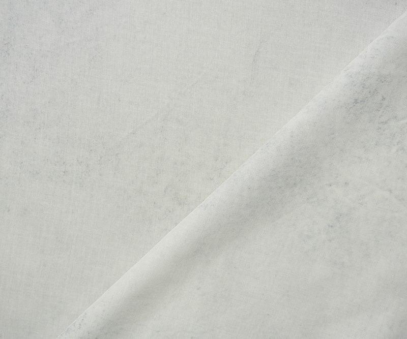 White-Gray Rayon Abstract Print Cross-Hatch Challis Woven Fabric
