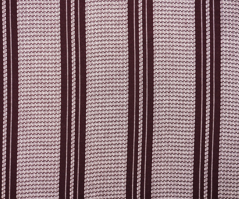 1 YD PC-Red-White Rayon Cotton Stripe Dobby Woven Fabric