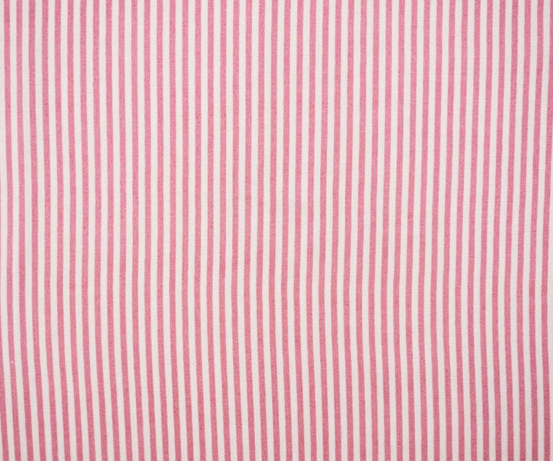 Pink-White Rayon Stripe Printed Challis Woven Fabric