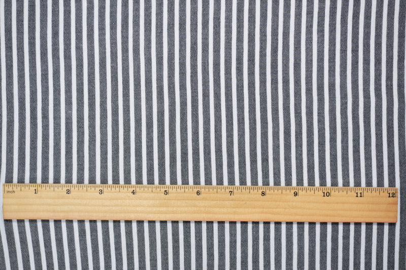 Black-White Rayon Stripe Yarn Dyed Textured Woven Fabric