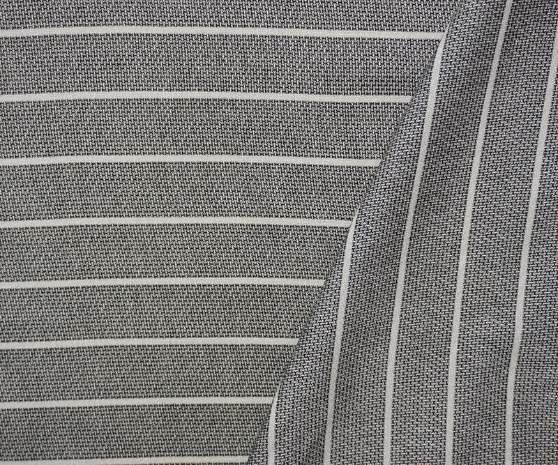 Black-White Rayon Stripe Dobby Woven Fabric