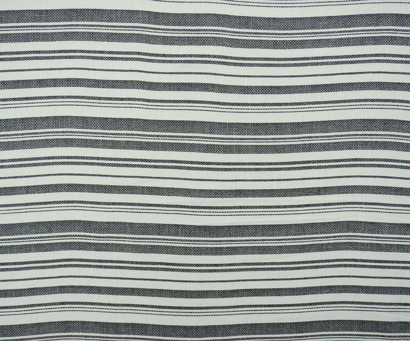 Black-White Rayon Cotton Stripe Dobby Woven Fabric
