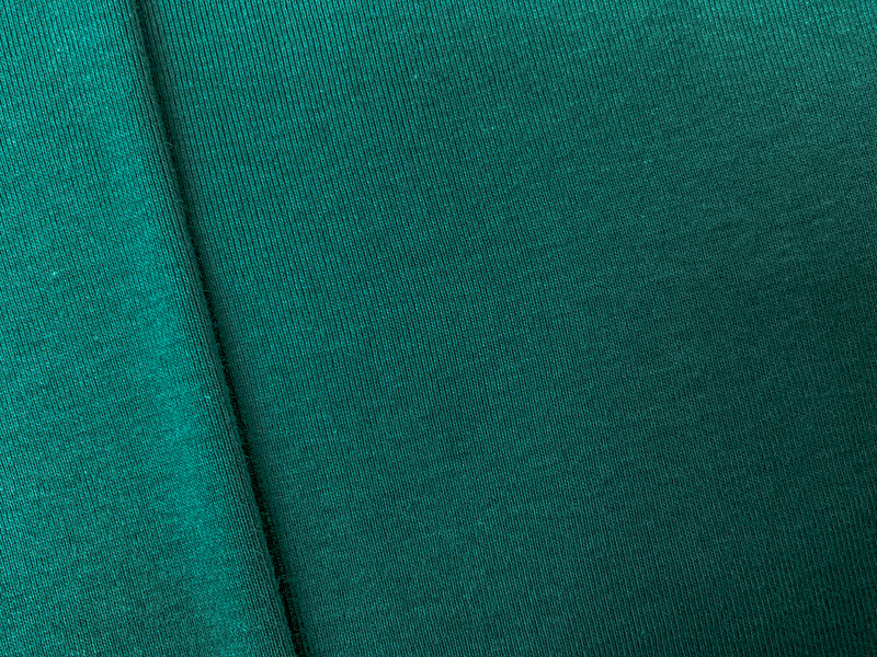 4 YD PC-Green Organic Cotton Solid 1X1 Rib Knit Fabric