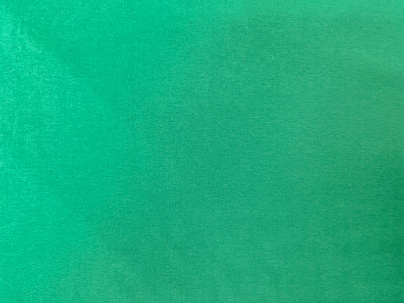 Green Organic Cotton Solid 1X1 Rib Knit Fabric