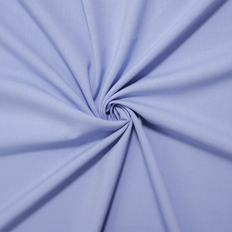 Light Blue Poly Rayon Spandex Stretch Solid Woven Suiting Fabric