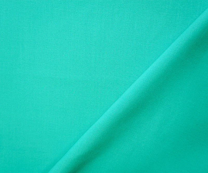 Teal Poly Rayon Spandex Stretch Solid Woven Suiting Fabric