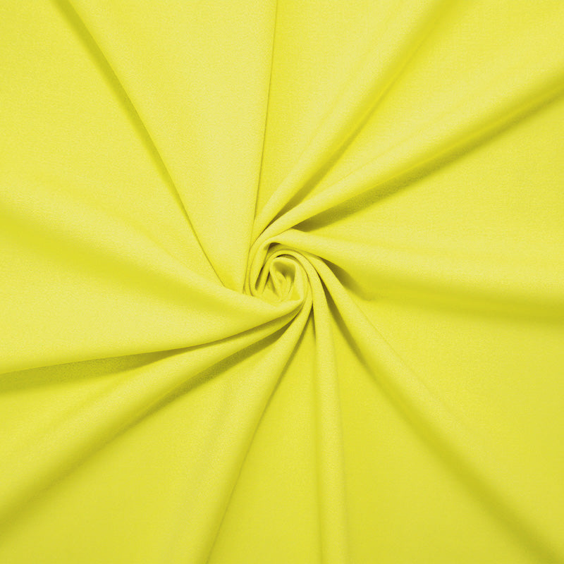 Yellow Poly Rayon Spandex Stretch Solid Woven Suiting Fabric