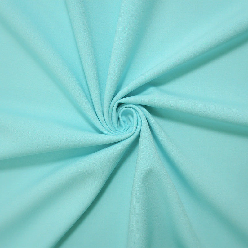 Pastel Blue Poly Rayon Spandex Stretch Solid Woven Suiting Fabric