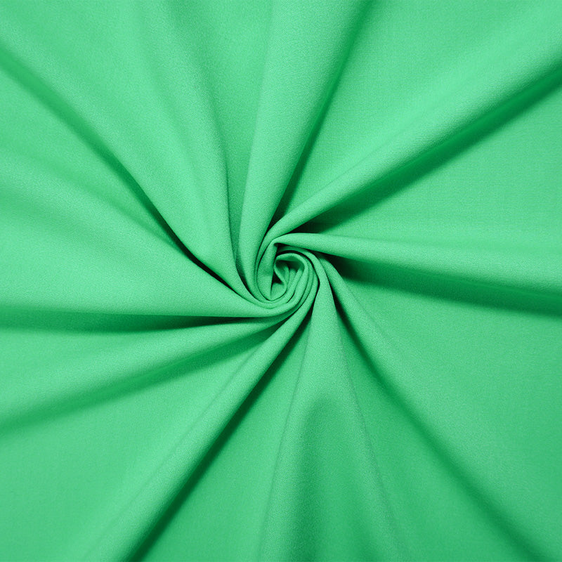Green Poly Rayon Spandex Stretch Solid Woven Suiting Fabric