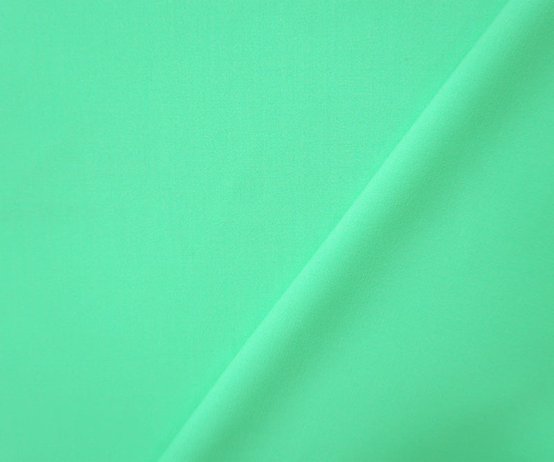 Green Poly Rayon Spandex Stretch Solid Woven Suiting Fabric