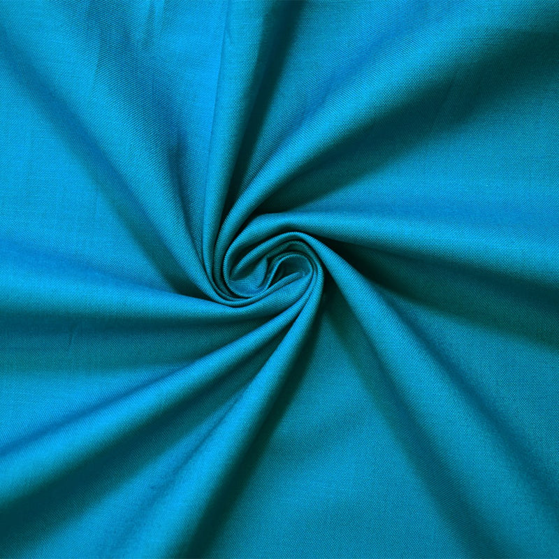 Teal Blue Cotton Solid Quality Quilting Woven 10 YD Bolt Fabric