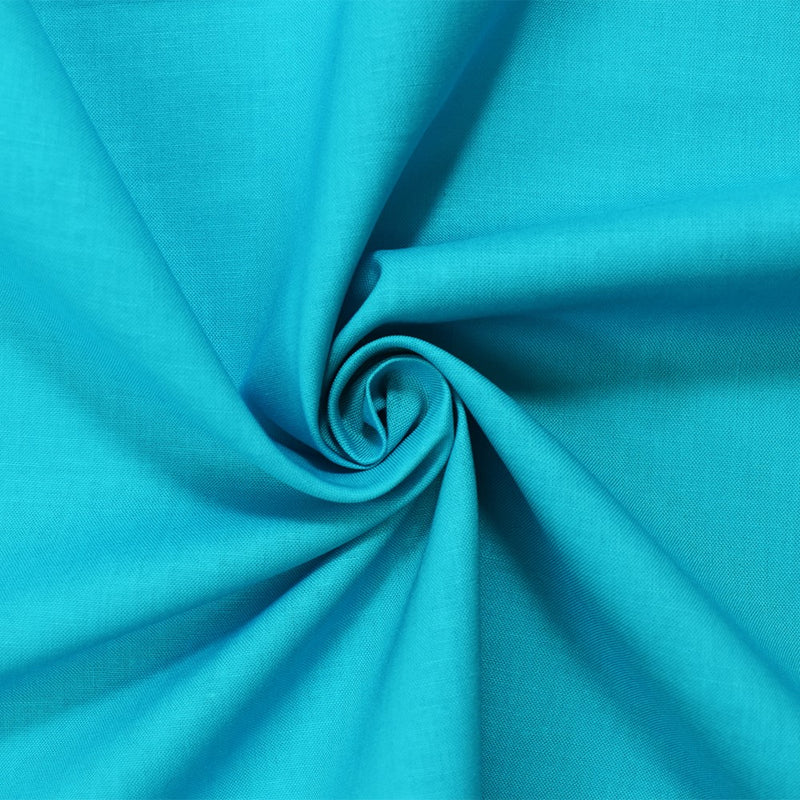 Turquoise Cotton Solid Quality Quilting Woven Fabric