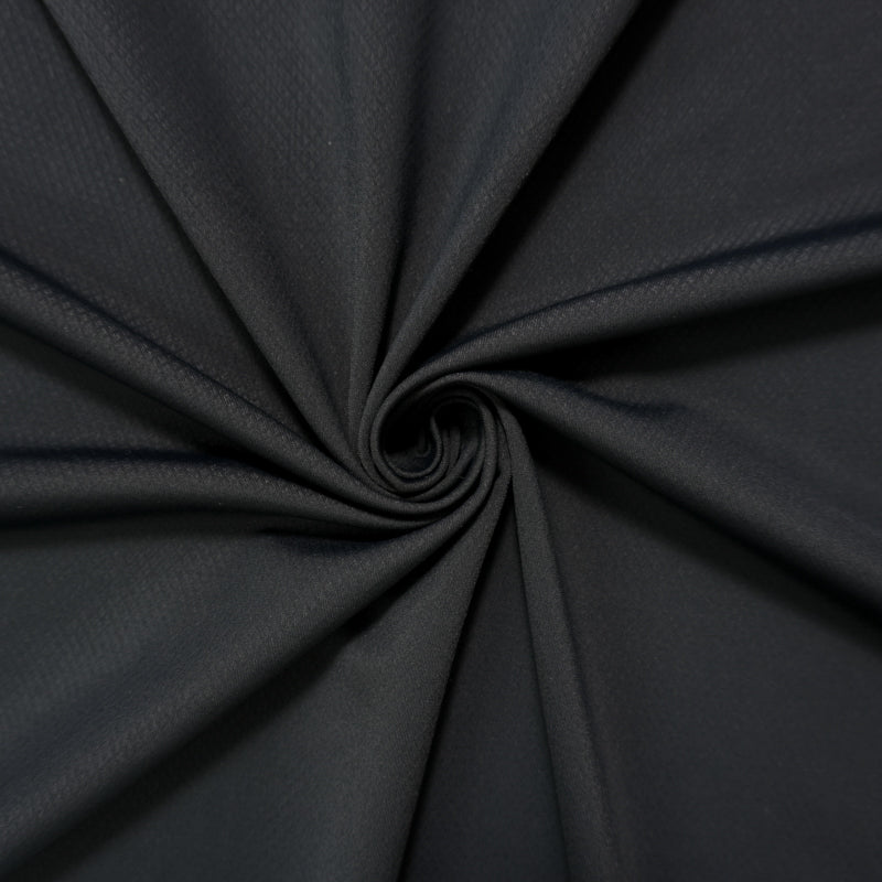 Black Famous Maker Nylon Spandex Mini Diamond Tricot Knit Yoga Fabric