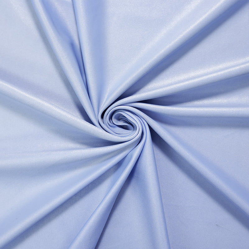 Pastel Blue Famous Maker Nylon Solid Satin Tricot Knit Yoga Fabric