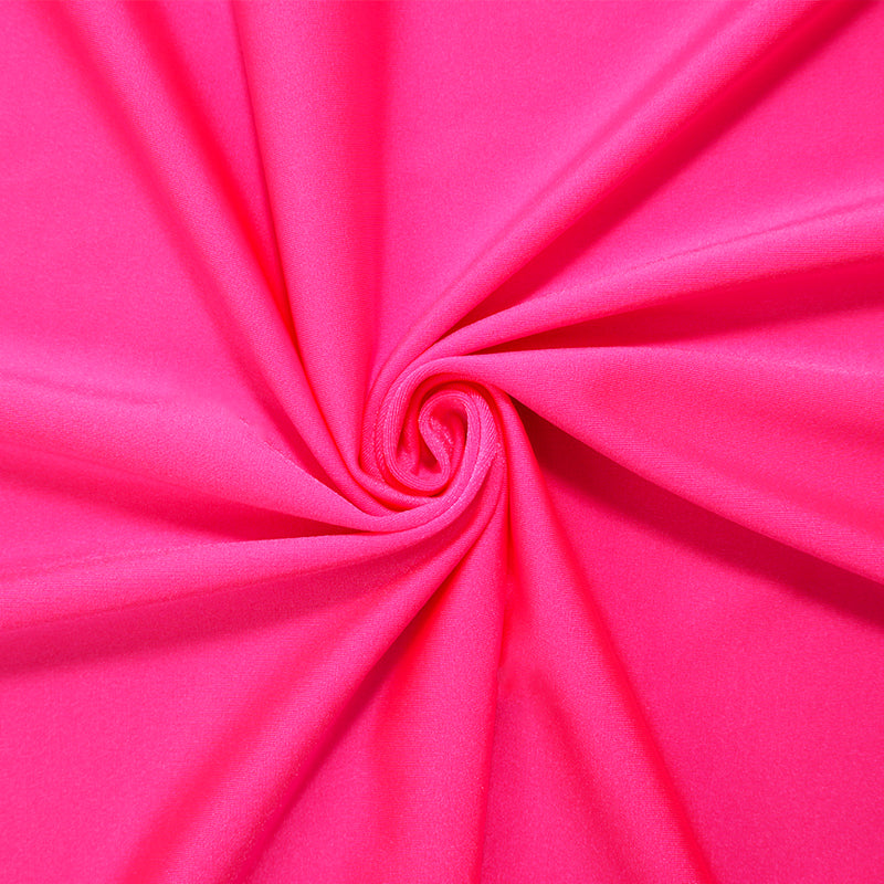 Neon Pink Famous Maker Nylon Spandex Solid Tricot Knit Yoga Fabric