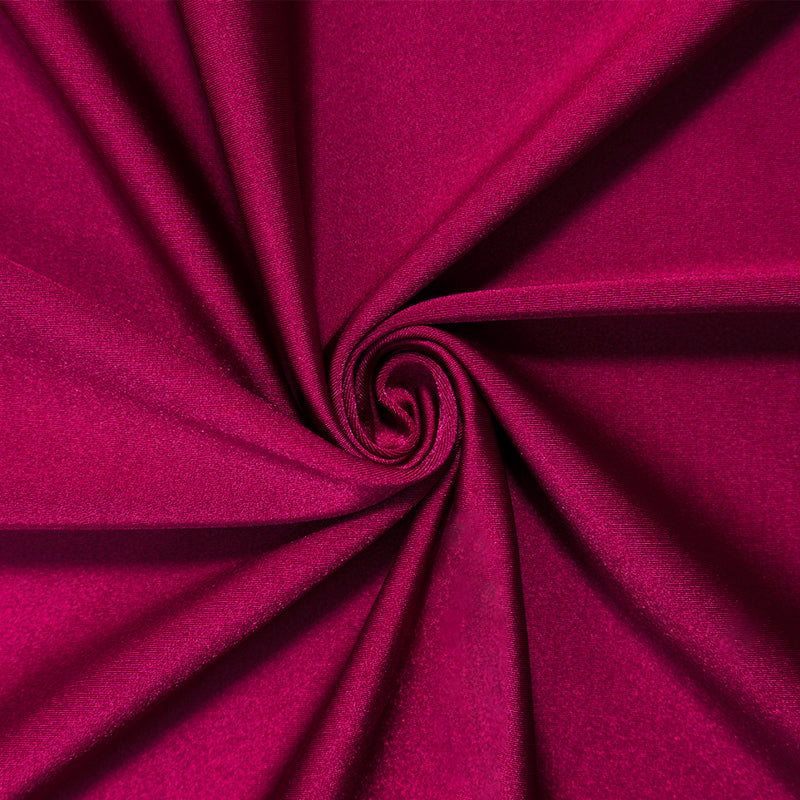 Red Famous Maker Nylon Solid Satin Tricot Knit Yoga Fabric