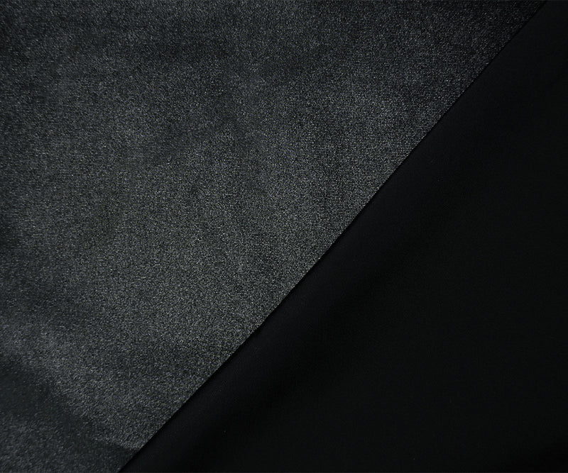 Black Famous Maker Nylon Solid Satin Tricot Knit Yoga Fabric
