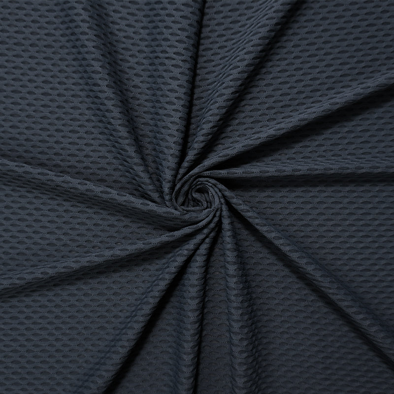 Deep Gray Famous Maker Nylon Spandex 3D Mesh Knit Yoga Fabric