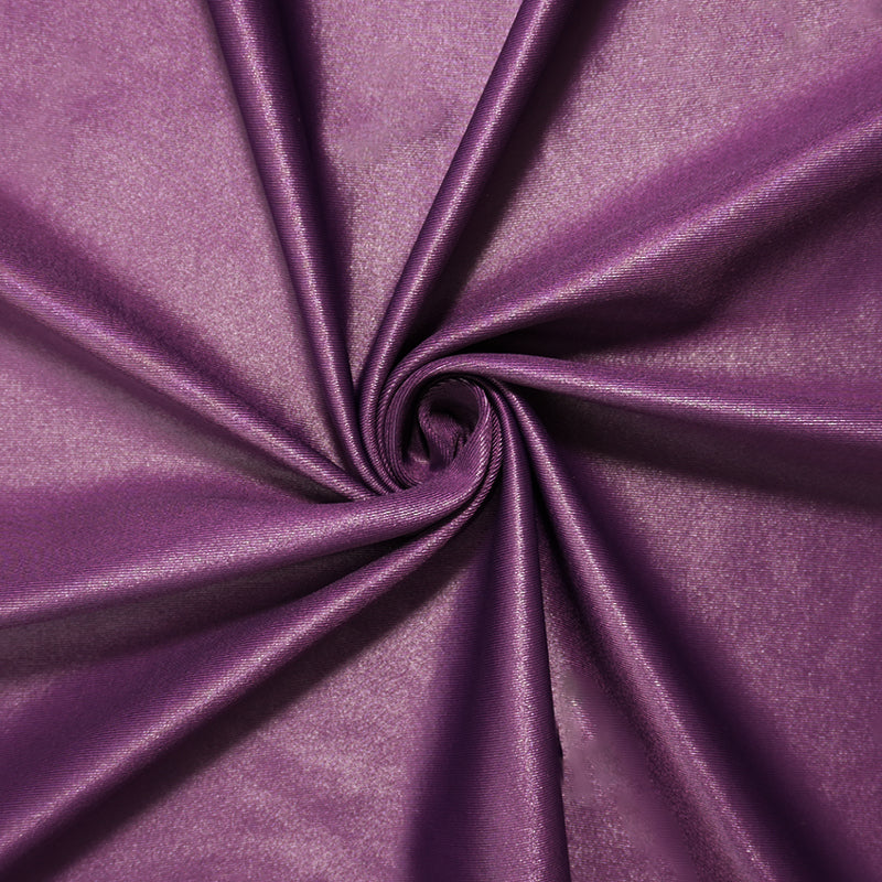 Deep Purple Famous Maker Nylon Solid Satin Tricot Knit Yoga Fabric
