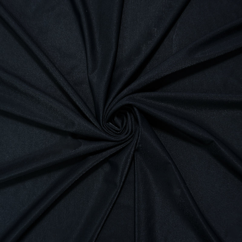 Black Famous Maker Poly Spandex Solid Sheer Knit Fabric