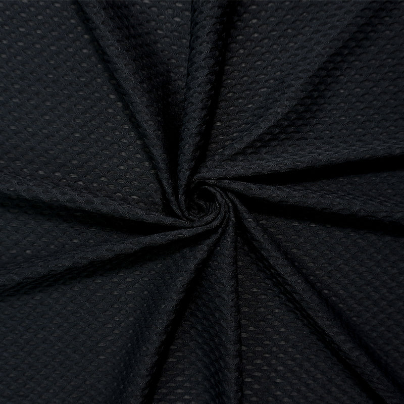 Black Famous Maker Nylon Spandex 3D Mesh Knit Yoga Fabric