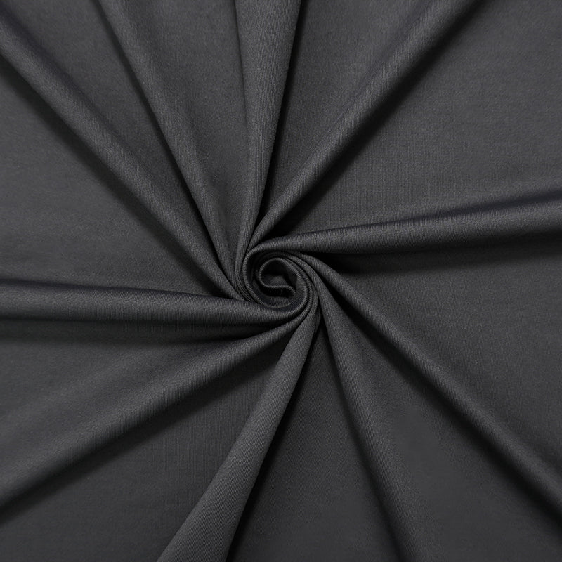 Gray Famous Maker Nylon Spandex Solid Tricot Knit Yoga Fabric