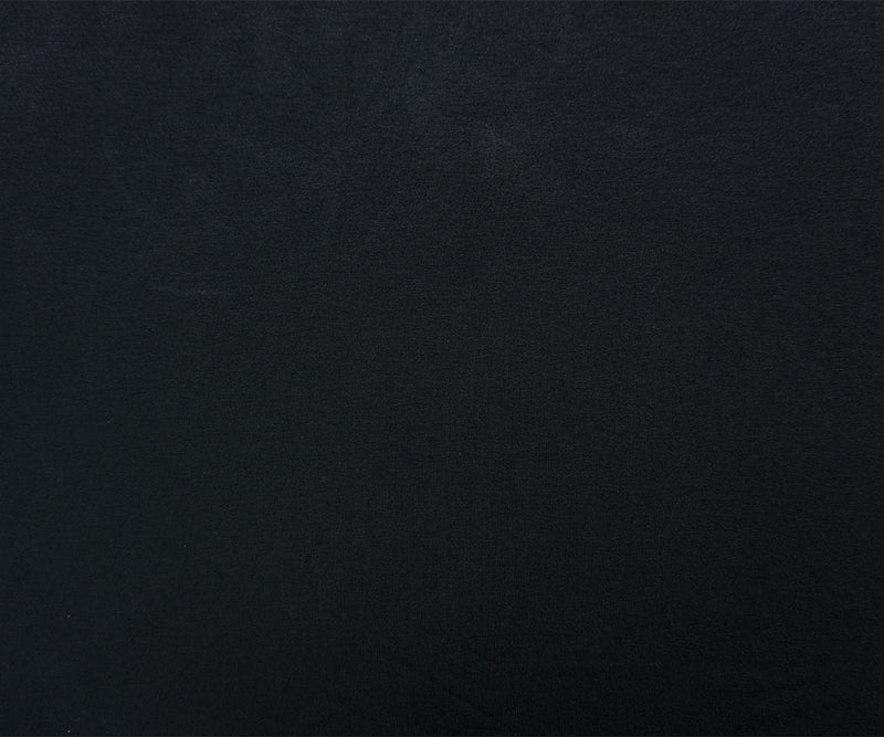 1 YD PC-Black Famous Maker Rayon Spandex Solid Jersey Knit Fabric