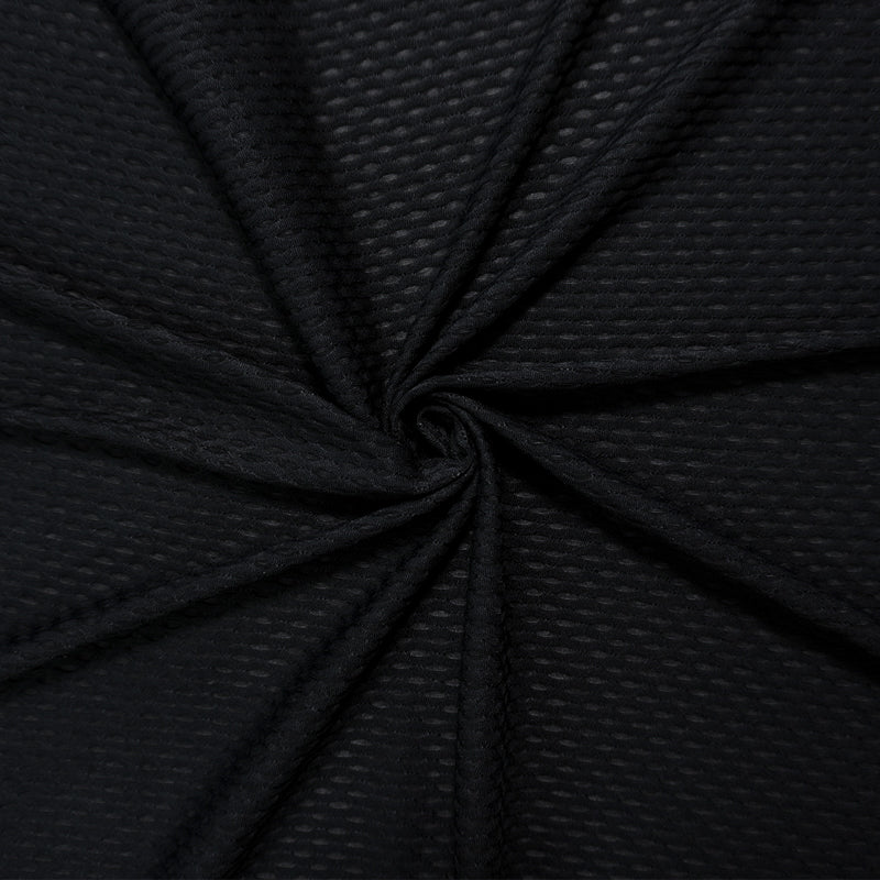 Black Famous Maker Nylon Spandex 3D Mesh Knit Yoga Fabric