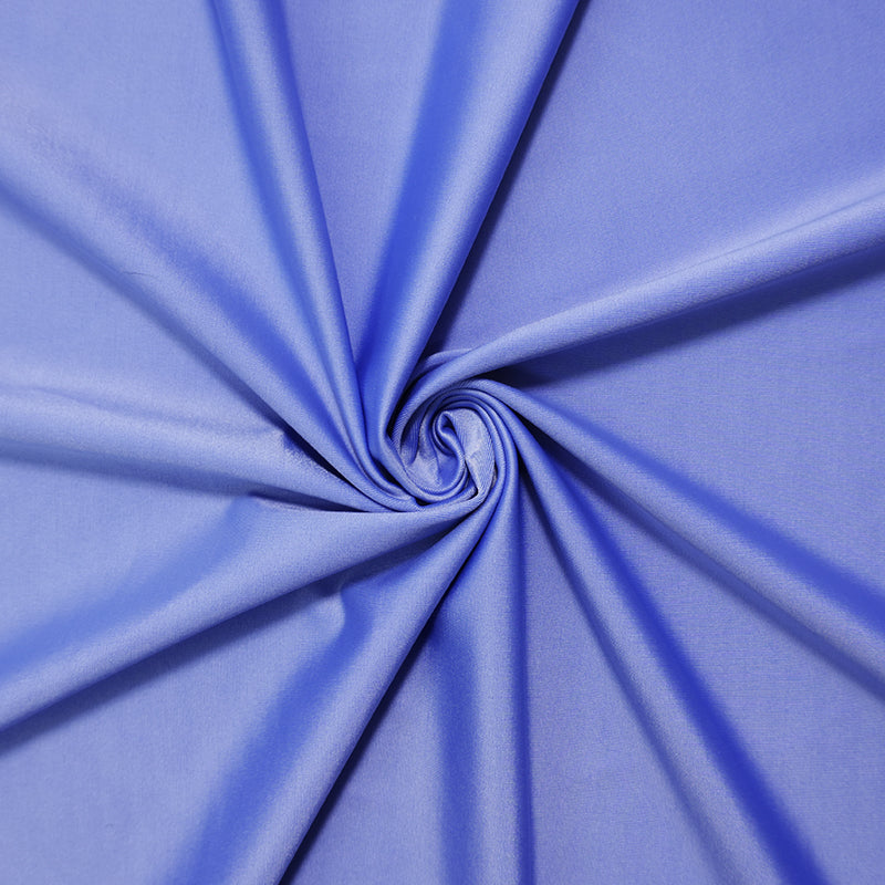 Blue Famous Maker Nylon Solid Satin Tricot Knit Yoga Fabric