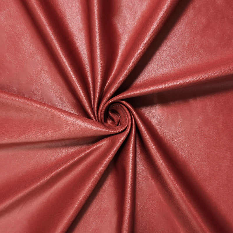 Red Famous Maker Nylon Spandex Solid Satin Tricot Knit Yoga Fabric